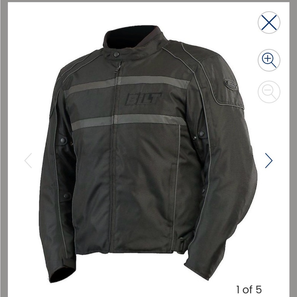 Men's Black BILT Lightweight Textile Riding Jacket